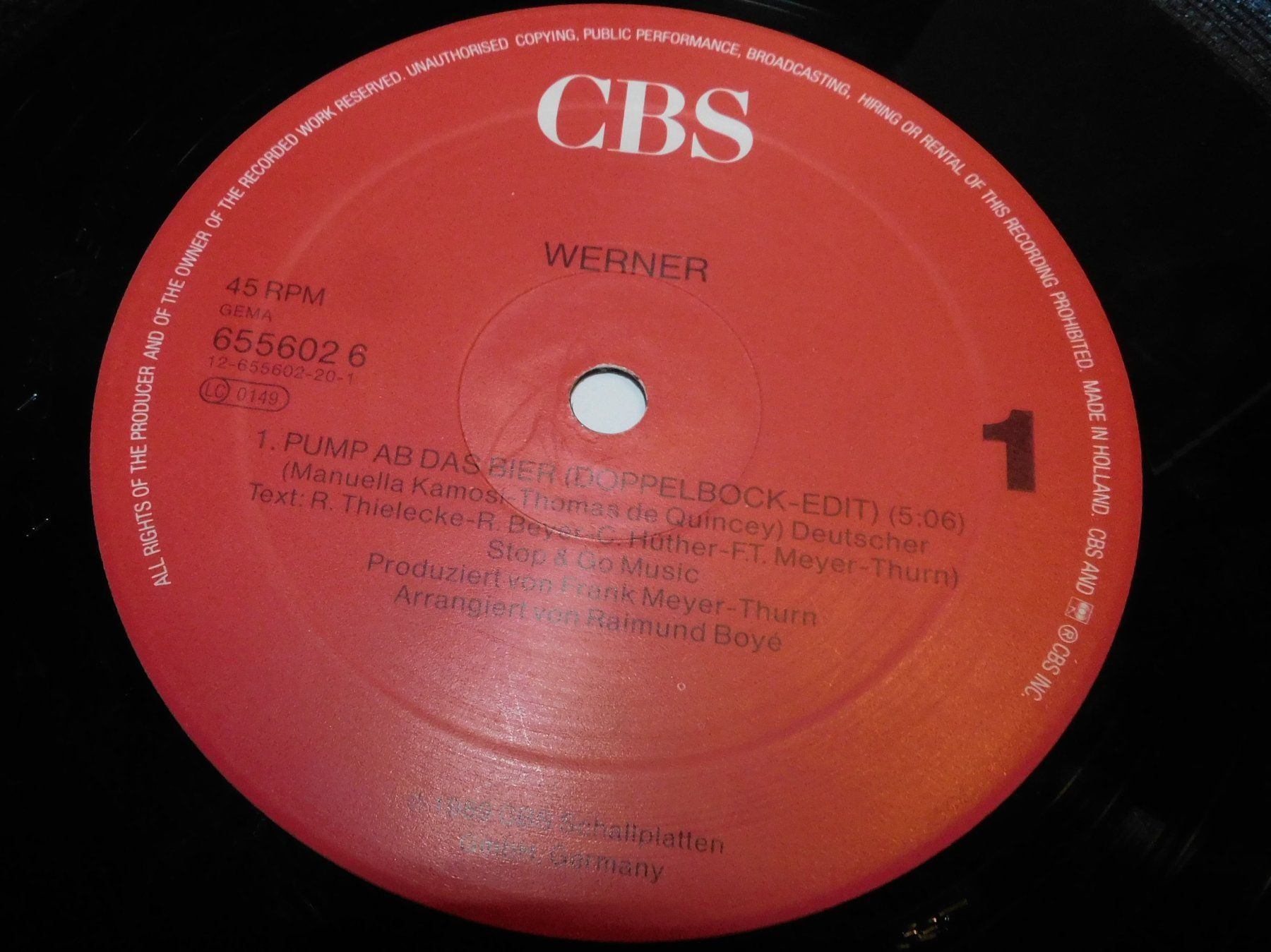 Dischi in vinile: LP - 1989 Werner - Pump ab das Bier - Werner    LP – Usato da Sursee venduto da 76 1