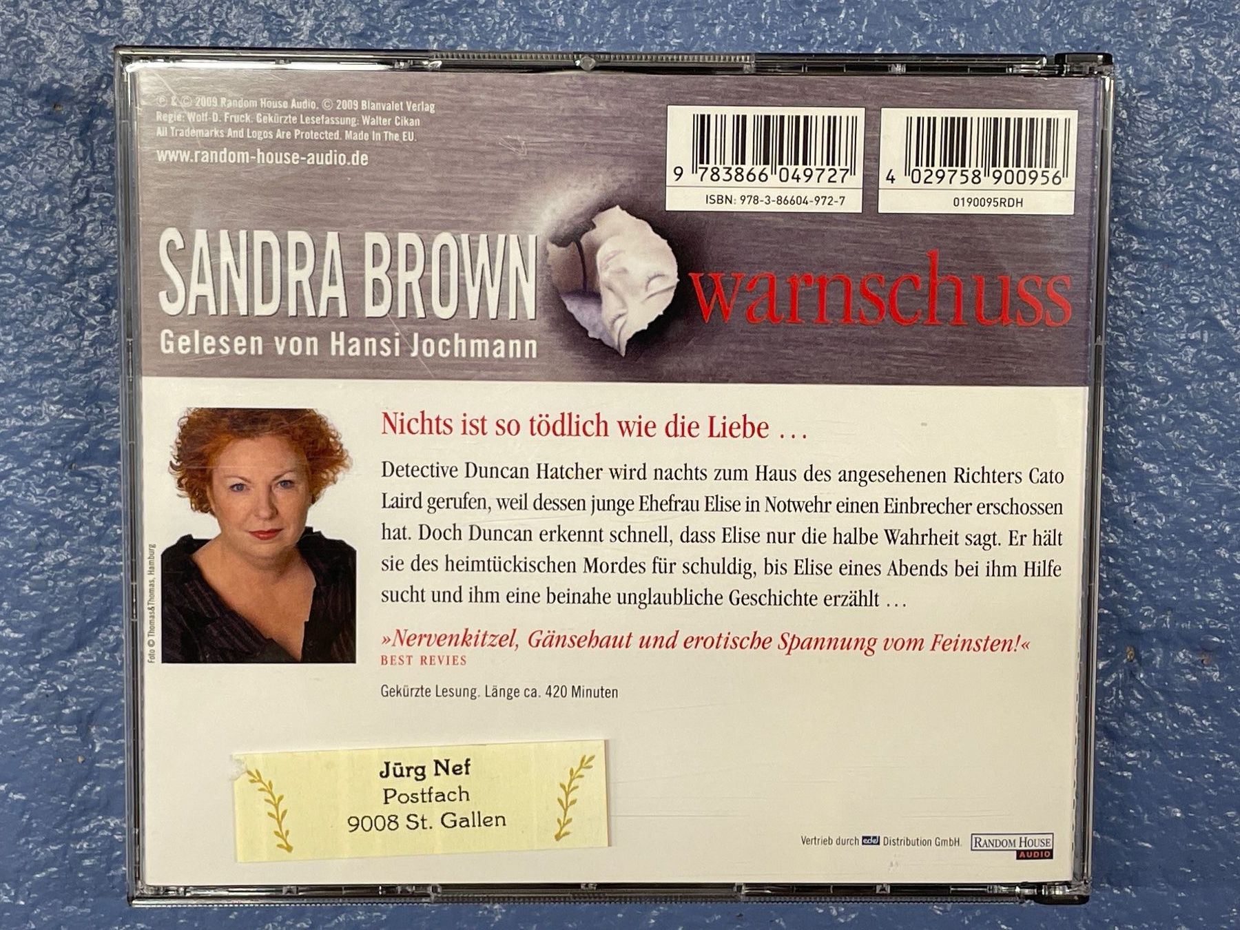 Hörbücher: [CD] SANDRA BROWN - Warnschuss (5CD) – Gebraucht aus Frasnacht von DiskSelection 1