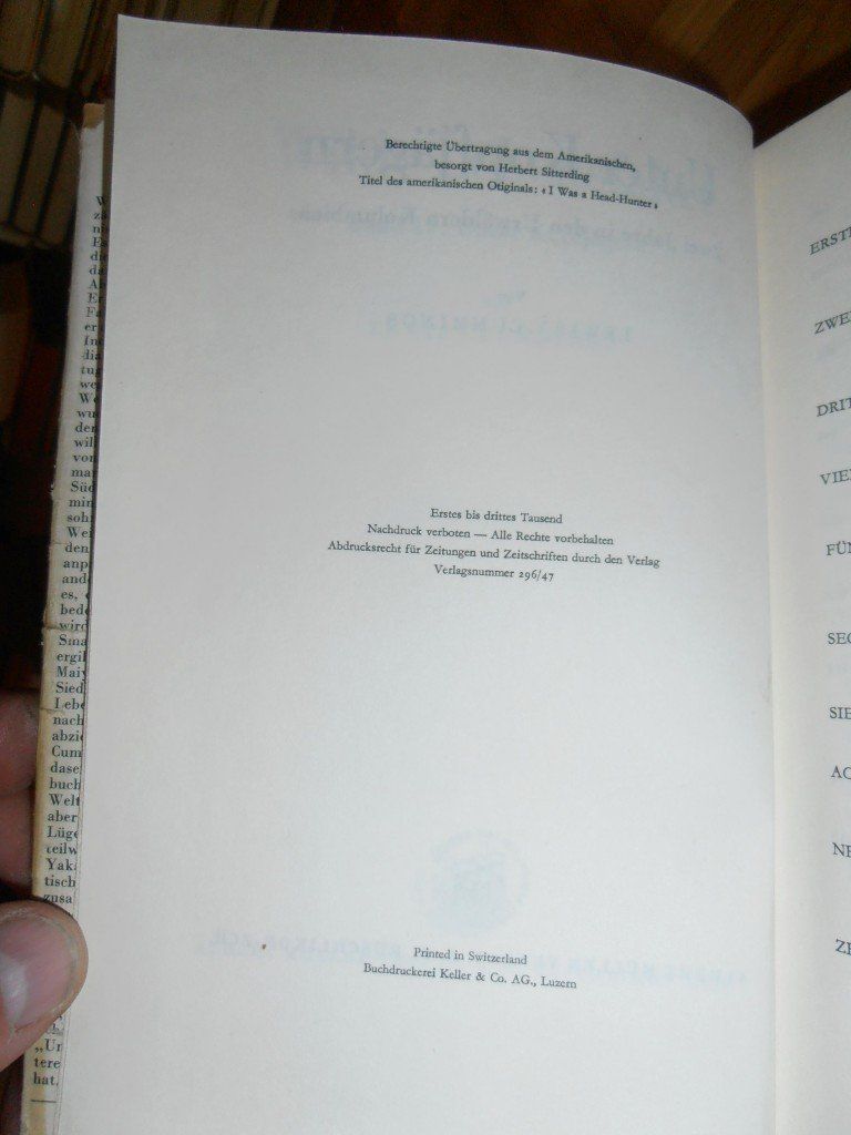 Libri: Lewis V. Cummings - Unter Kopfjägern – Usato da Zürich venduto da rudirentier 1