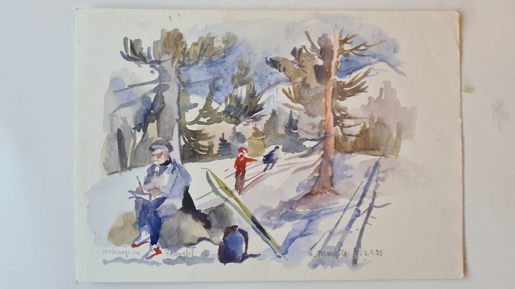 Dipinti: R.Mangold Aquarell – Usato da Emmenbrücke venduto da Kunstankaufverkauf9