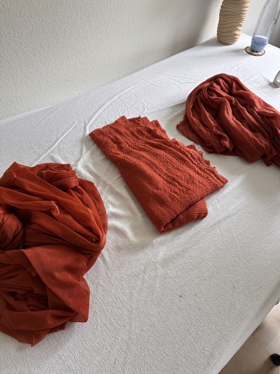 Tissus: Stoff 3x Orange/Rostbraun – D'occasion à Dübendorf par baltistar