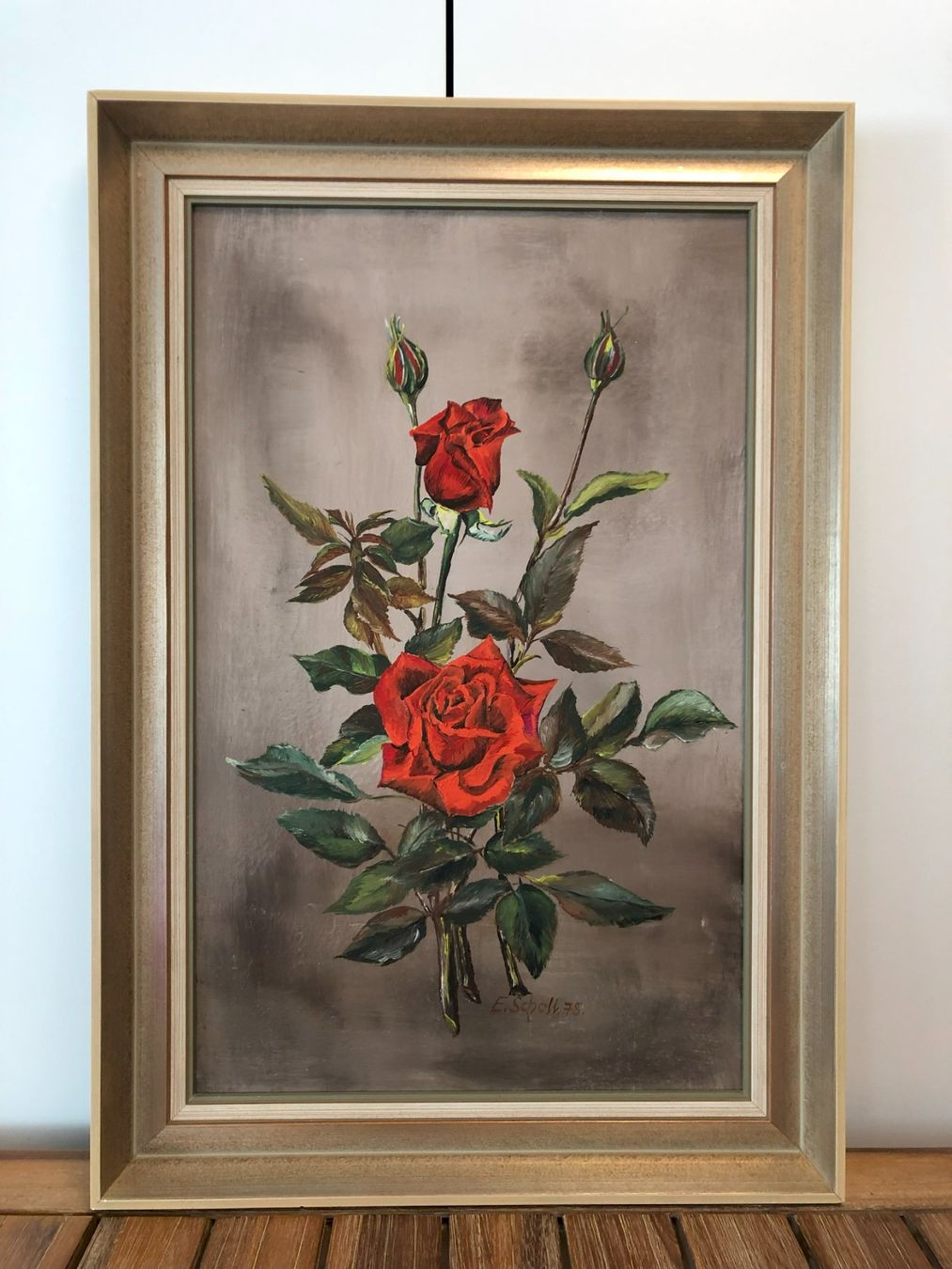 Dipinti: Öl Gemälde hübsches Rosenstillleben – Usato da Ottenbach venduto da TimelessEmotions. 1