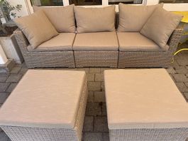 Garten Sofa + 2 Sitz
