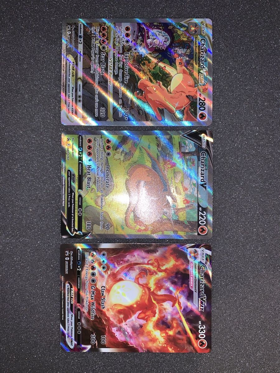 Pokémon Sammelbilder & Trading cards: Charizard VSTAR VMAX V 3 pezzi – Gebraucht aus Bironico von ars_z6lb