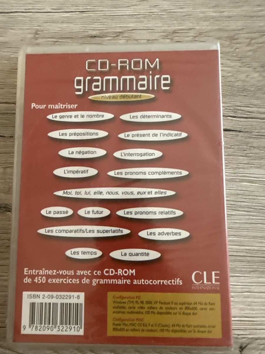 Tutti i DVDs: CD-ROM Grammaire 450 nouveaux exercices – Nuovo e nell'imballaggio originale da Genève venduto da DoualS 1
