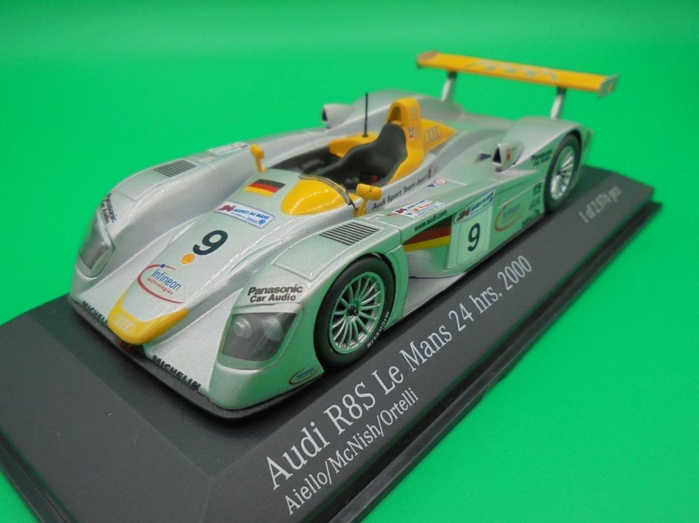 Minichamps Audi R8S Le Mans 2000 1:43 #9 2nd Place (Neu und ...