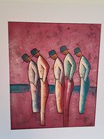 Ölgemälde 'Denkende Männer ' 50 x 60