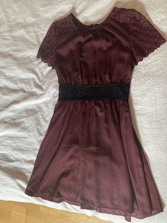 Robe bordeau/marron Mango XS