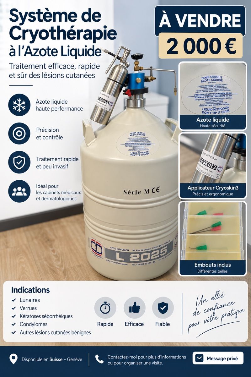 Appareils médicaux: Système de cryothérapie Cryo Diffusion / Cryoskin 3  – D'occasion à Petit-Lancy par bol_dj5y