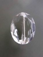 Glasperle Luxus oval transparent 16x12mm