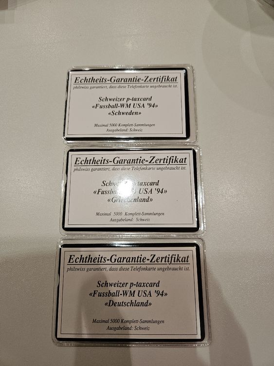Cartes de téléphone: Originale P-Taxcards Fussball WM USA 94, Komplett! – Neuf avec emballage d'origine à Wiler b.Utzenstorf par Ired 1