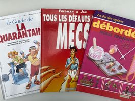 Lot 3 BD Humour : Guide Quarantaine, Défauts Mecs, Copines