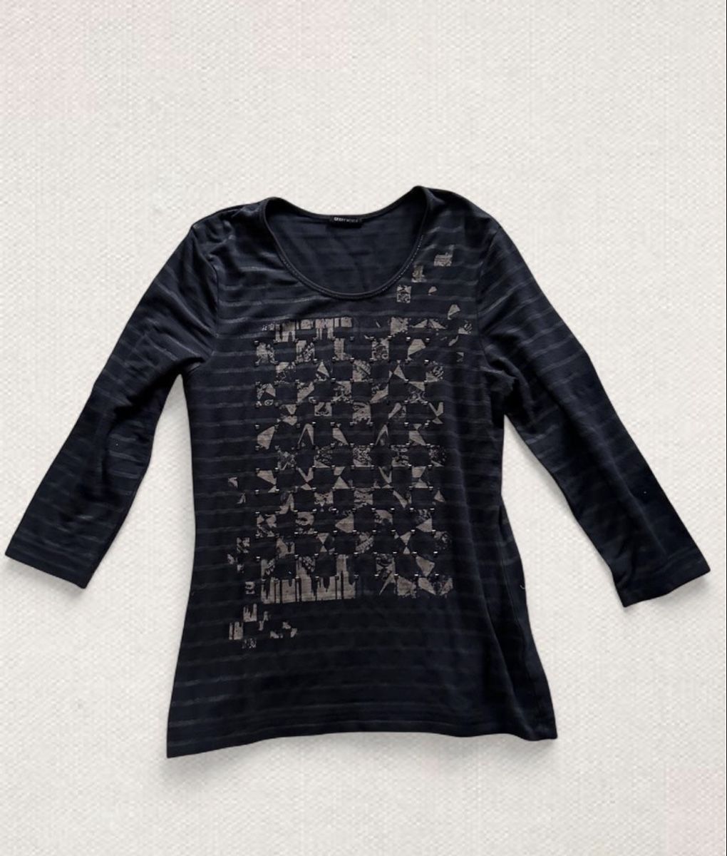 Gerry Weber Top: Gerry Weber Langarmshirt schwarz gemusterte – Nuovo (secondo la descrizione) da Wohlen AG venduto da jes_9c79