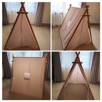 Tolles Kinderspielzelt Tipi, neuwertig, gestreift beige