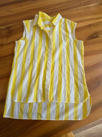 Seidensticker Bluse Gr. 34 sommerlich gelb/weiss
