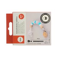 Schnullerkette, hellblau, Bastelpackung 15-teilig