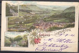 AK Gruss Aus Lichtensteig SG 1901