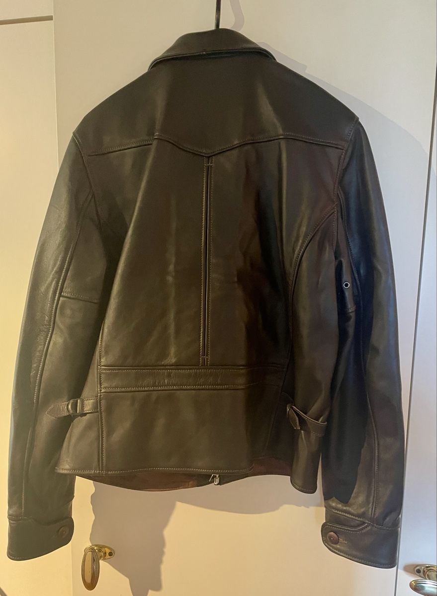 Pike Brothers Giacche: Braune Lederjacke Pike Brothers Grösse L neu – Nuovo e nell'imballaggio originale da Gebertingen venduto da Photographica 1