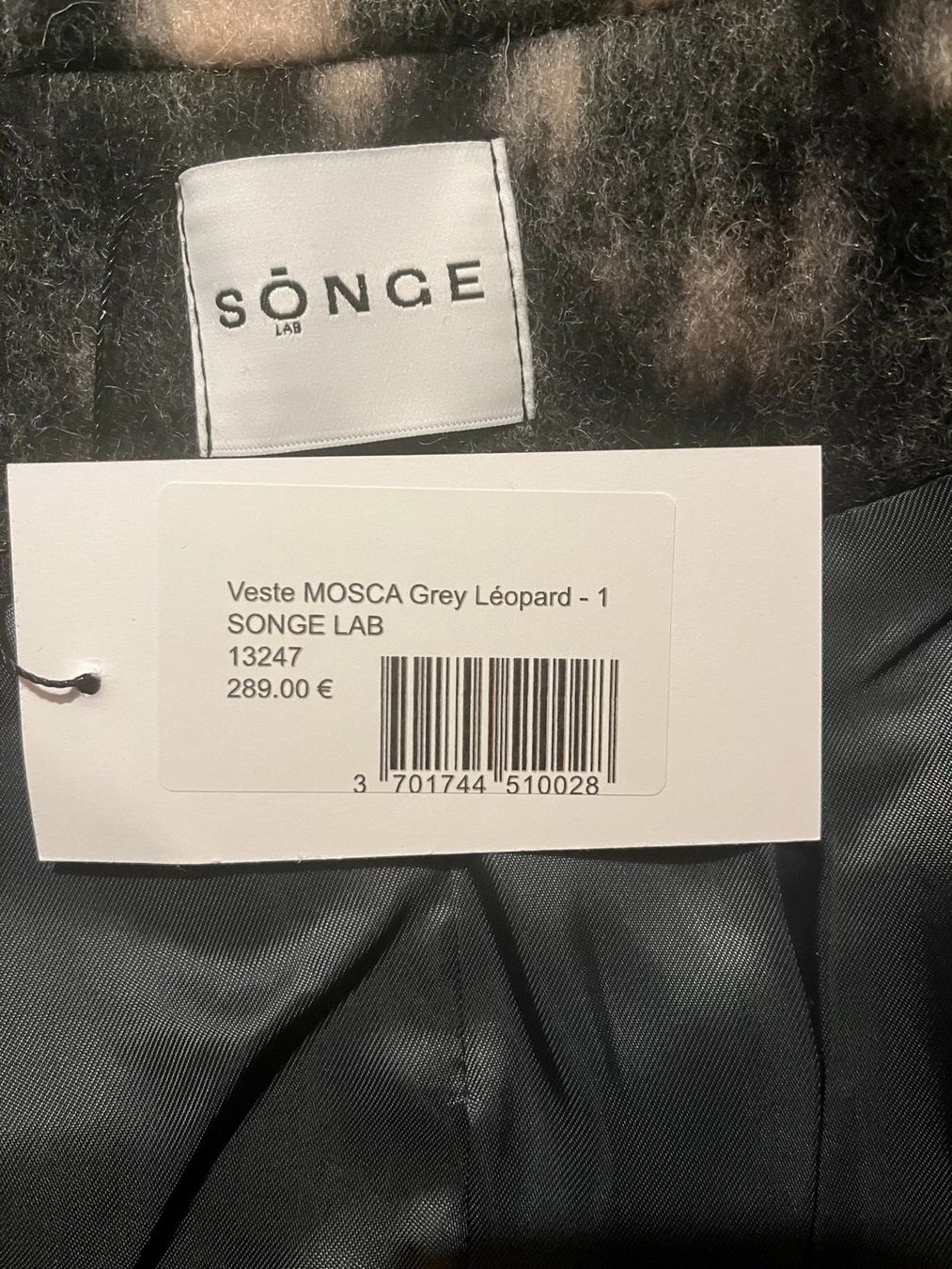 Giacche: Songe Lab Veste Mosca Gray Léopard – Nuovo e nell'imballaggio originale da Lausanne venduto da ft79 2