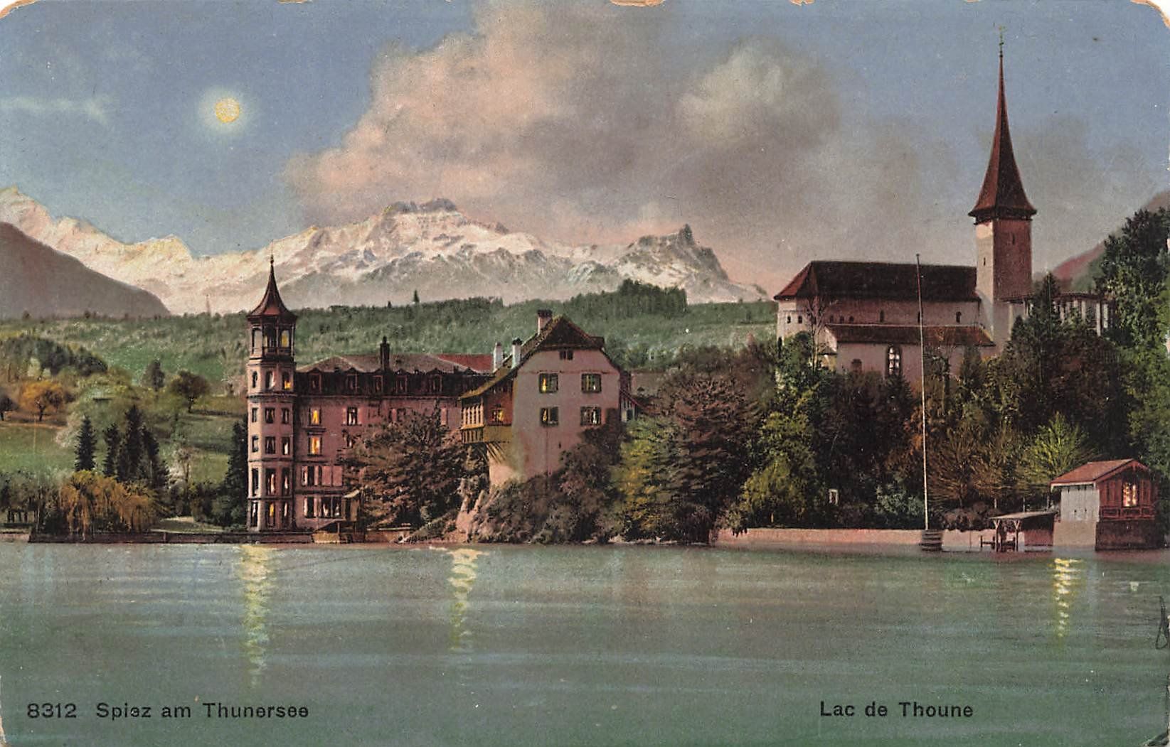 Cartoline postali: Spiez am Thunersee – Usato da Schwyz venduto da Seffi56