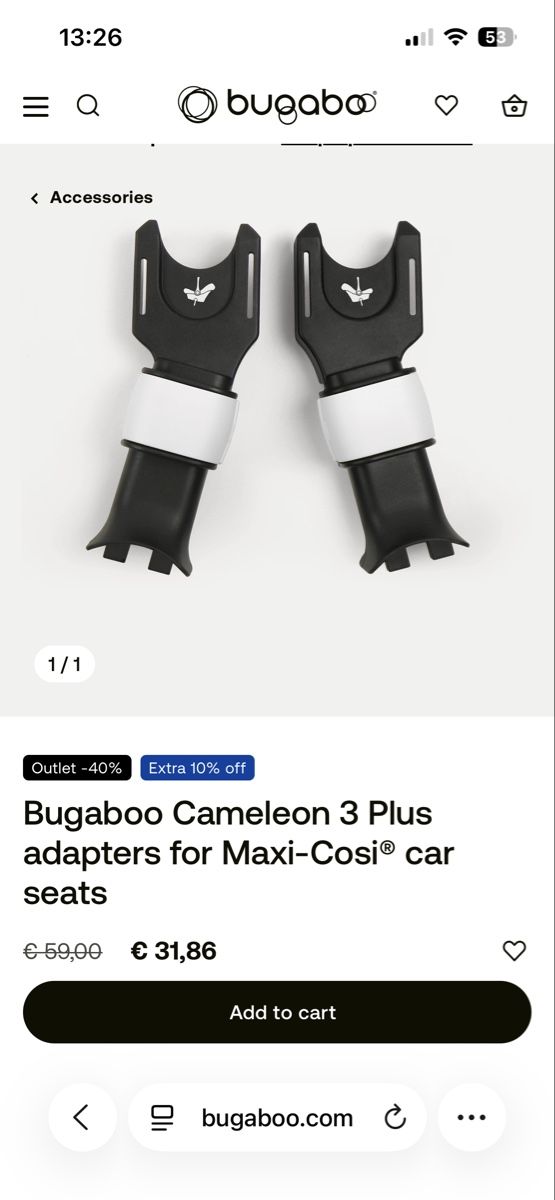 Bugaboo Carrozzine: Bugaboo Cameleon 3 Plus Maxi-Cosi adapters – Usato da Zürich venduto da Koganmic 1