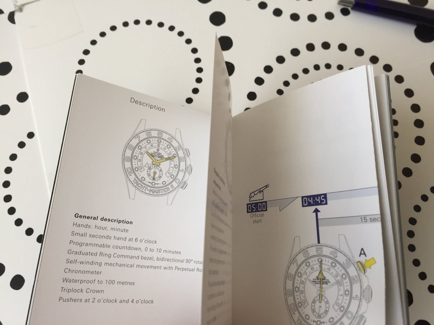 Documenti: ROLEX YACHT-MASTER II - OPERATING INSTRUCTIONS - ENG !!! – Nuovo (secondo la descrizione) da Epalinges venduto da dream-watch 7