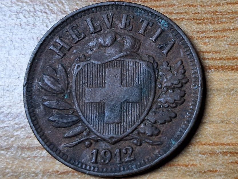 Alle Münzen: 2 Rappen 1912 – Gebraucht aus Münchenstein von purbach1 8