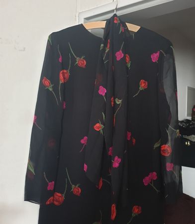 AKRIS schönes Seidenkleid Gr. 40
