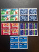 1969 Nr. 461-465 im 4er Block mit ET-Stempel