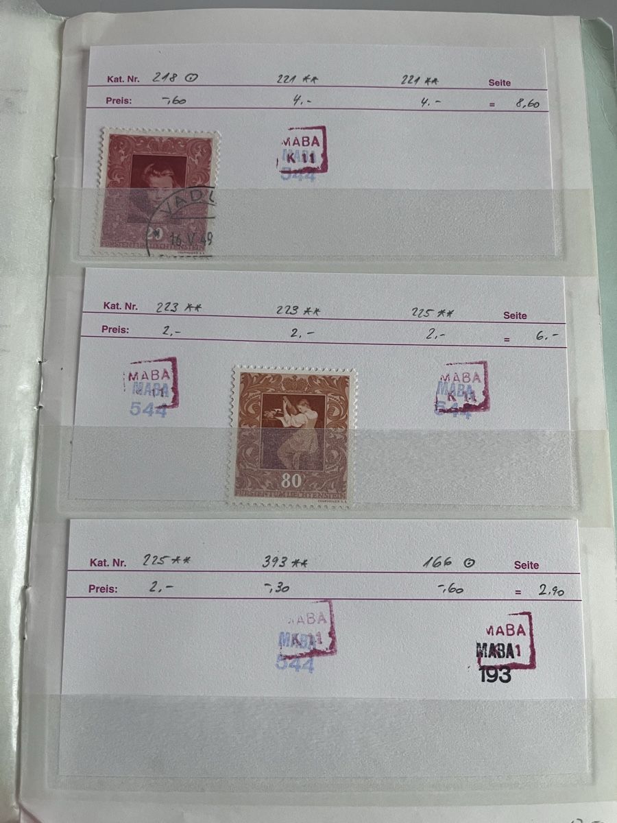 Tutti i francobolli: Briefmarken Auswahlheft Liechtenstein – Usato da Römerswil LU venduto da manuscha_ 3