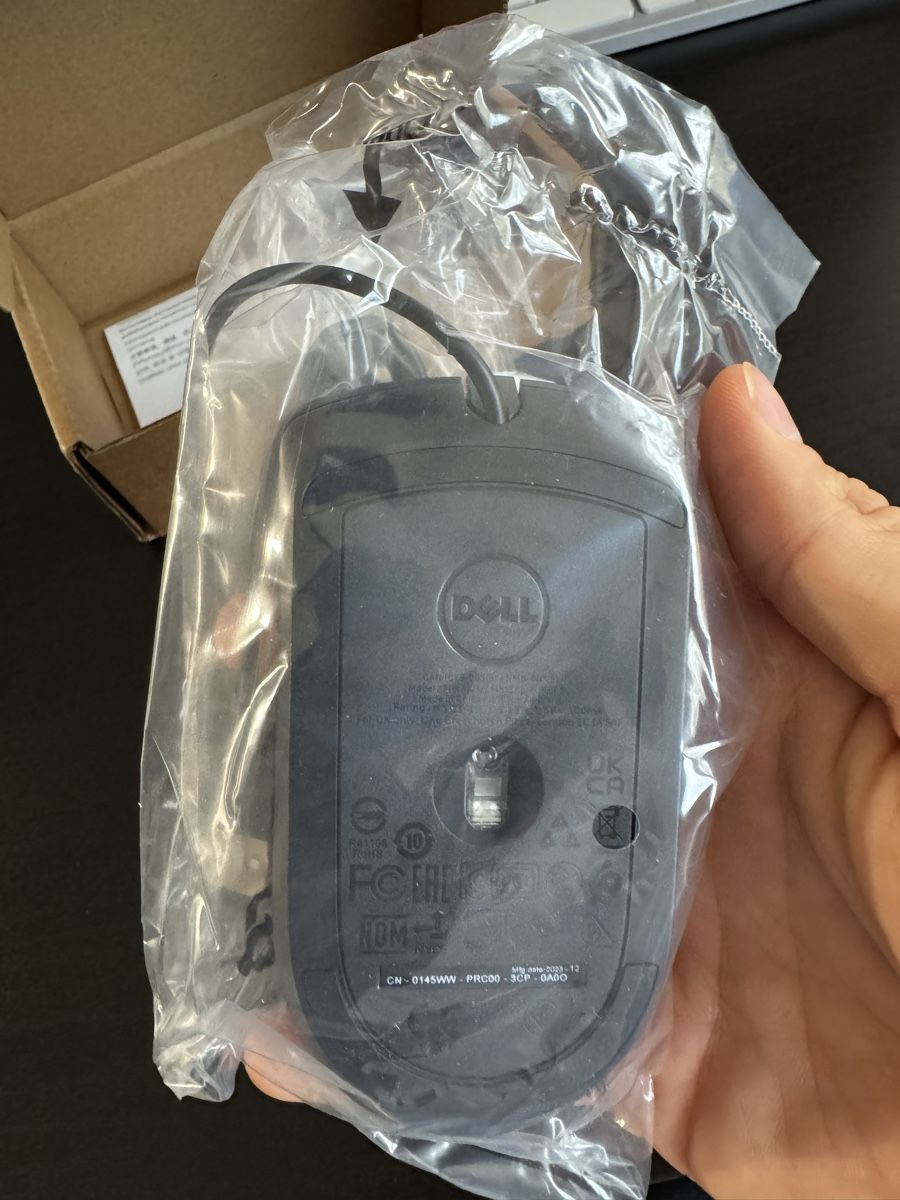 Dell Mouse: Dell Maus mit USB Kabel, schwarz - NEU – Nuovo e nell'imballaggio originale da Baar venduto da Tailanjet 1