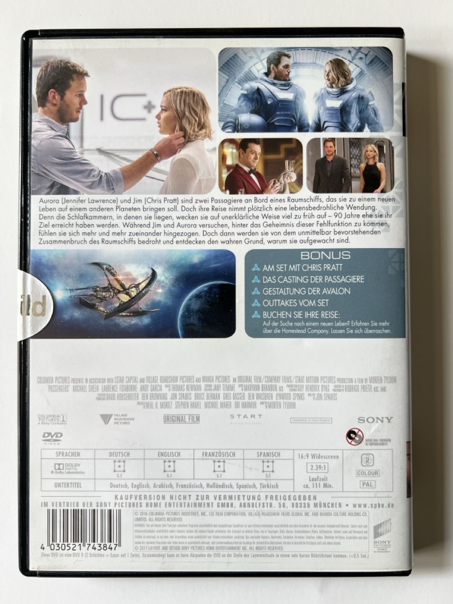 Alle DVDs: Passengers Jennifer Lawrence Chris Pratt  – Gebraucht aus Luzern von nochnichtaltpapier 1