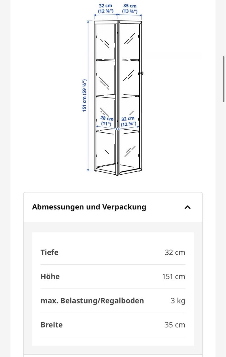 Vetrine: Glasvitrine Ikea – Usato da Toffen venduto da Yulieboo 2
