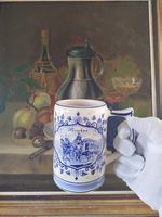 Vintage Delft Heineken Bierkrug: Handbemaltes.