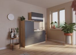 Respekta KB160ESG Singleküche 160cm grau