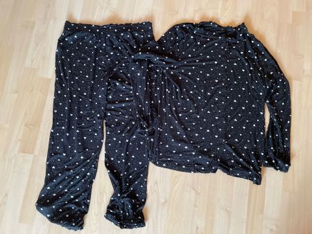 Schwarzes Damen Pijama L