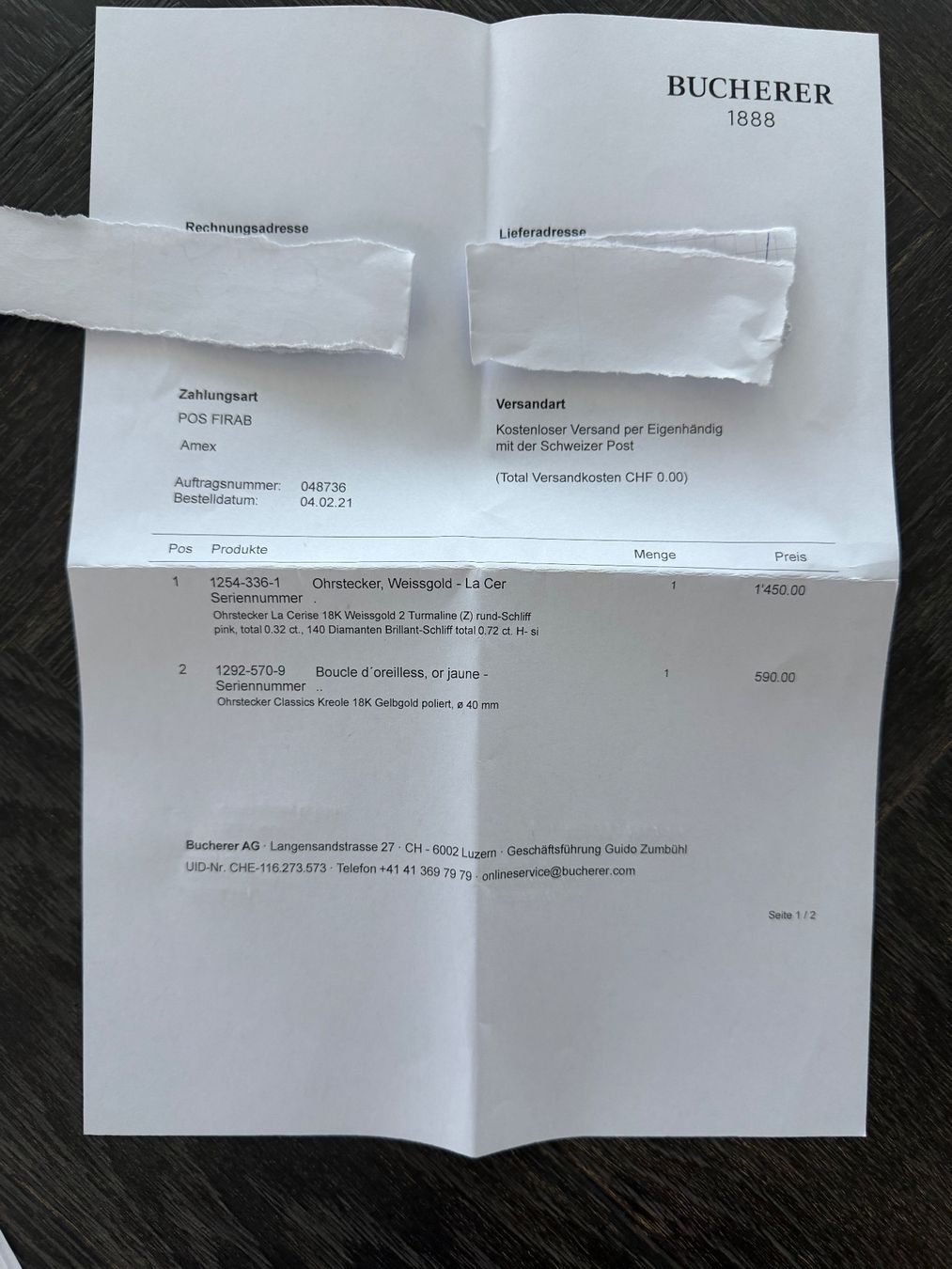 Bucherer Ohrringe & -stecker: Bucherer Ohrstecker La Cerise – Gebraucht aus Schindellegi von schindeli 4