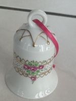 Porzellan Weihnachts Glocke, Handbemalt