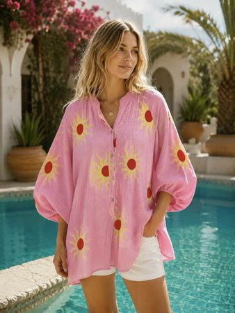 Neu Musselin Bluse Gr.TU (S-XL) NP 159 Fr
