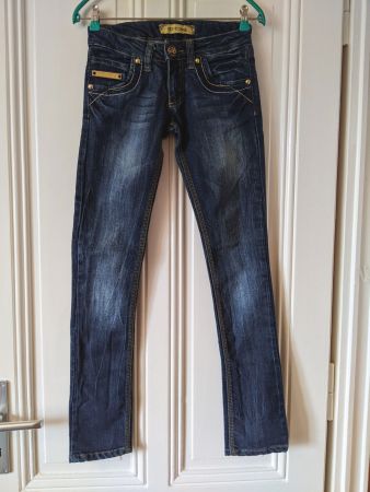 ROBERTO CAVALLI : Long jean bleu lagenlook 34-36