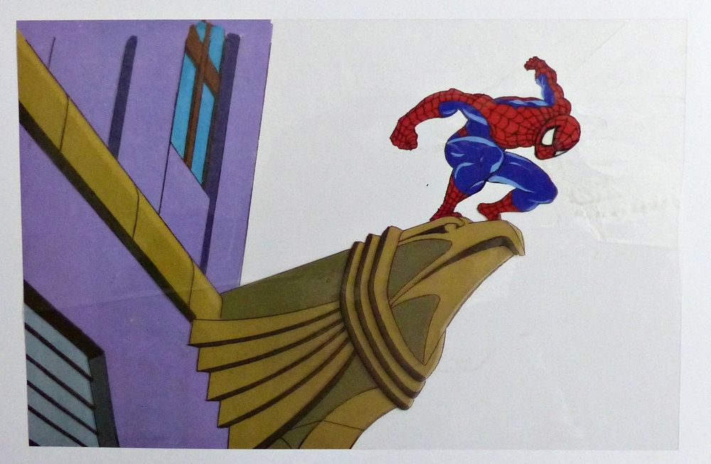 SPIDER-MAN FIN FANG FOOM CENTURY ANIMATION CELL MARVEL 1994 (Neu ...