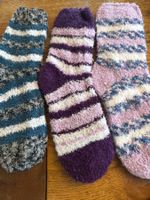 3x Kuschelsocken - flauschig weich-Wohlfühlen- Zeit für Dich