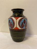 Vintage Keramik Vase, handbemalt, stilvoll - Herbstdeko