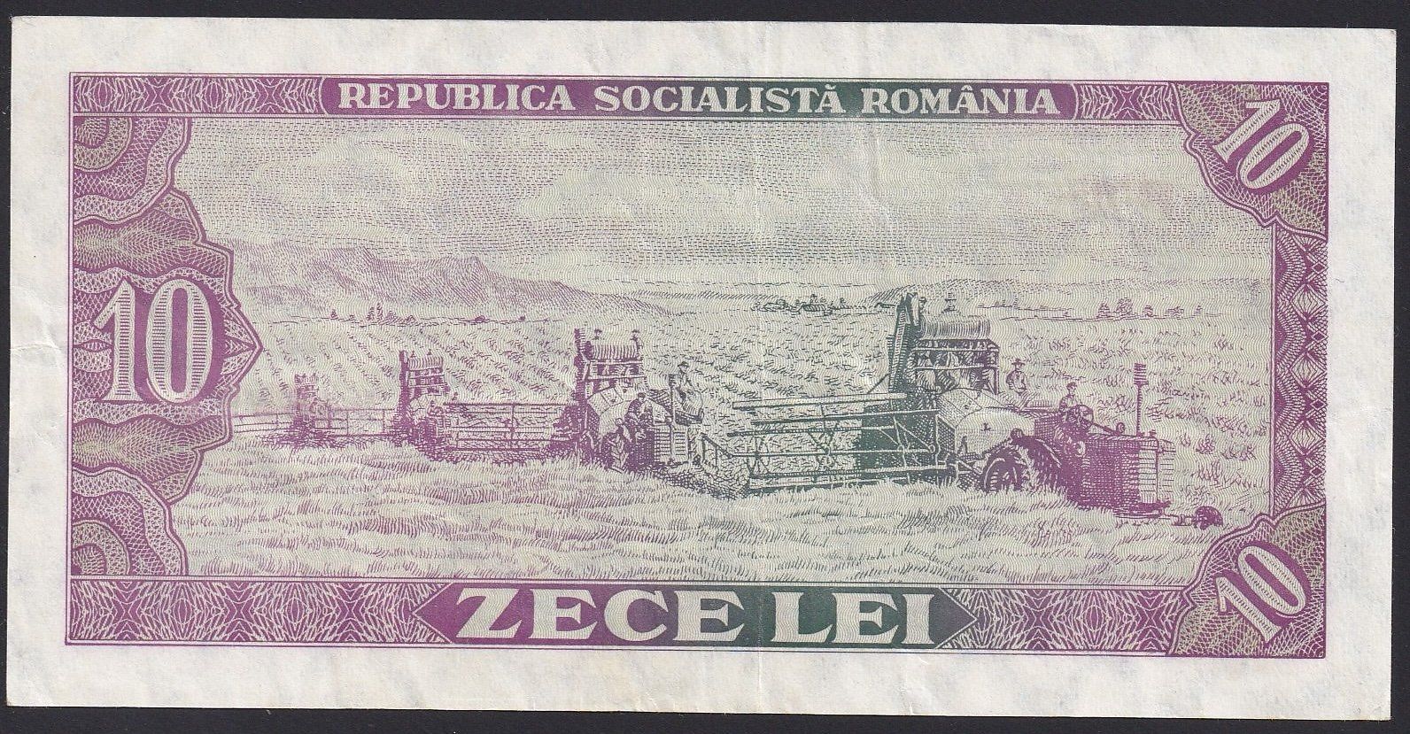 Banconote: Rumänien 10 Lei 1966 – Usato da Brugg AG venduto da banknoten_muesli 1