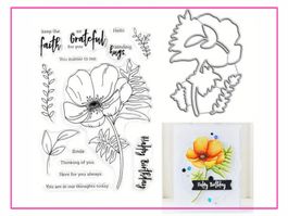 Blume Stanzschablone und Silikonstempel