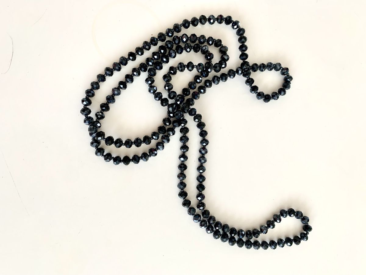 Catenine: Geschliffene Glasperlenkette schwarz – Nuovo (secondo la descrizione) da Hettlingen venduto da Timba02 1