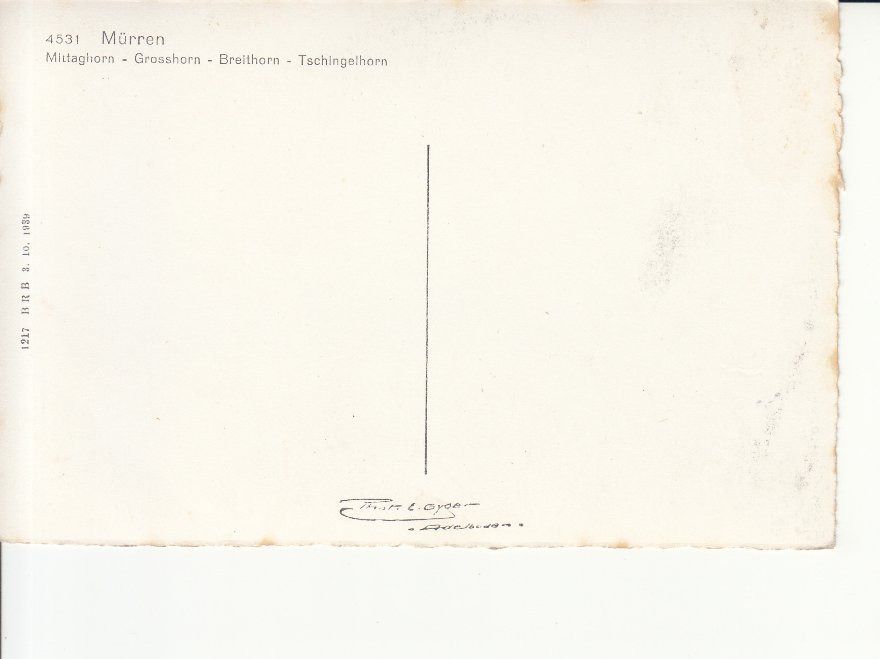 Cartoline postali: Mürren ca. 1950 – Usato da Bürglen TG venduto da StampGraf 1