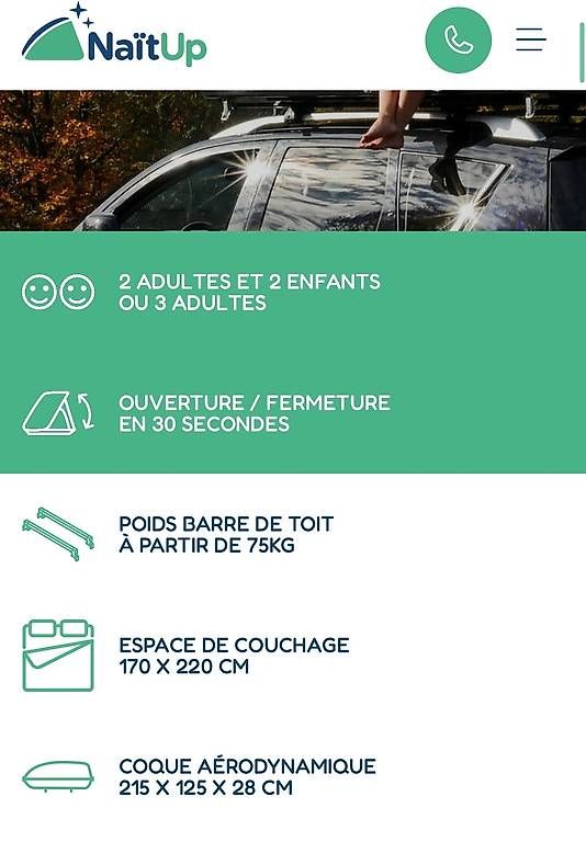 Tende : Tente de toit Naitup Hussarde Quatrö Explore – Usato da Vevey venduto da Alexamiguet 4