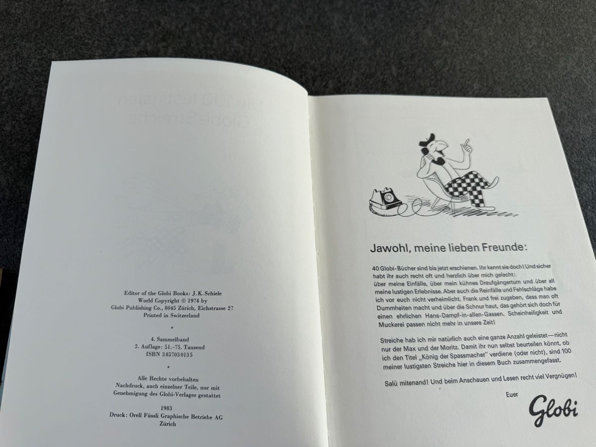 Libri: Die 100 lustigsten Globi Streiche 2. Auflage – Usato da Winterthur venduto da Blauleu 1