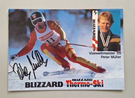 LG/ Autogrammkarte Peter Müller Skirennläufer Sieger Aspen